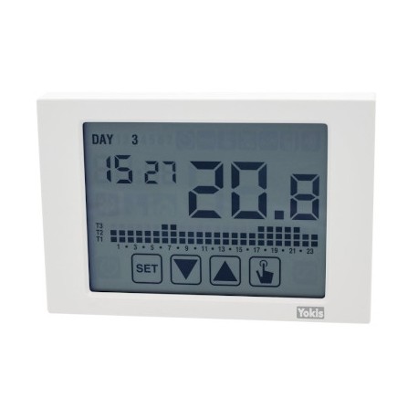 Thermostat radio power - Sans fil - Écran tactile - Blanc - IP40