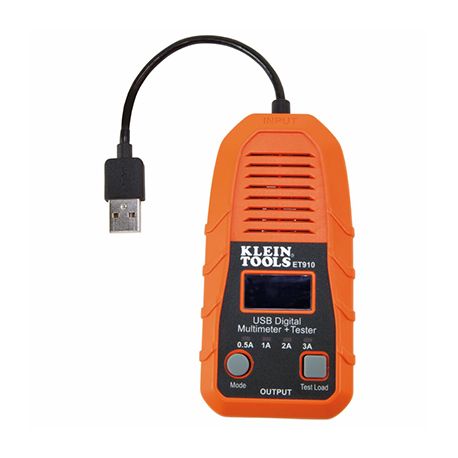 Multimètre USB type A et charge de test