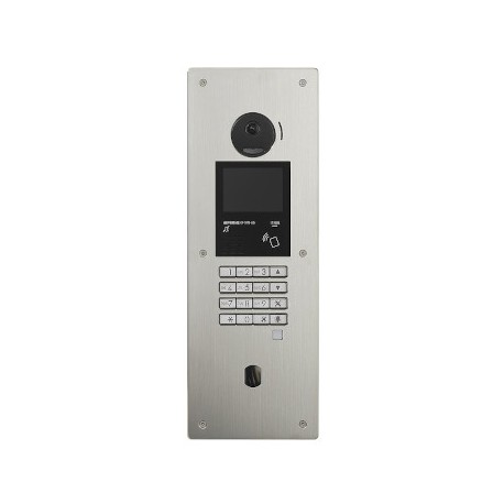 Platine de rue - Pour usage intensif - Avec 6 vis de fixation - Avec carter d'encastrement