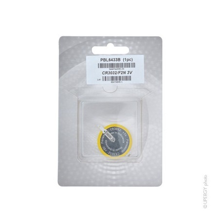 Pile bouton lithium - CR3032/F2N - 3V - 500 mAh