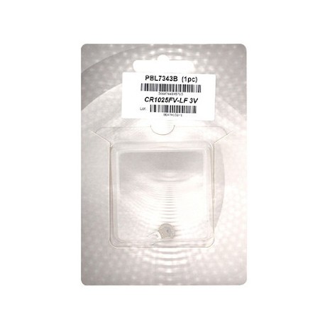 Pile bouton lithium - CR1025FV-LF - 3V - 30 mAh