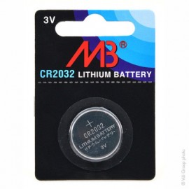 Pile bouton lithium - CR2032 - 3V - 225 mAh