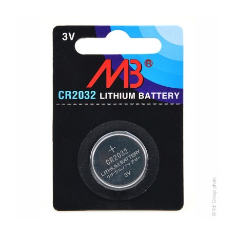 Pile bouton lithium - CR2032 - 3V - 225 mAh