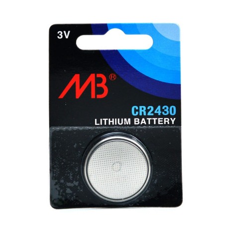 Pile bouton lithium - CR2430 - 3V - 280 mAh