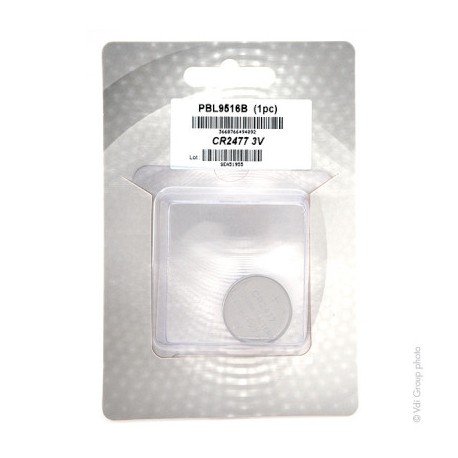 Pile bouton lithium - CR2477 - 3V - 1 Ah