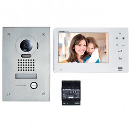 Kit vidéo platine encastré JOS1F avec moniteur écran 7” et touche sensitive - Blanc