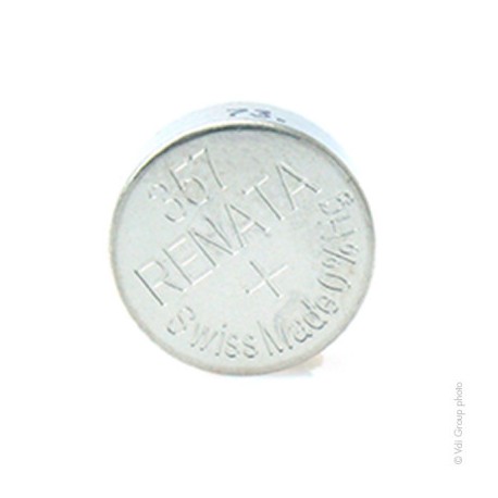Pile bouton oxyde argent 357 - 1,55V - 190 mAh