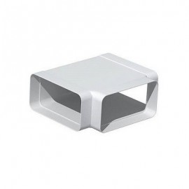 Té horizontal rectangulaire THR pour conduit PVC Rigide - Extra-plat 55 x 110 mm