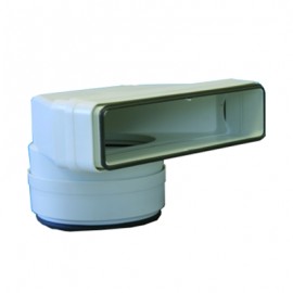 Coude mixte rectangulaire à joints CDMV 80 pour conduit PVC Rigide - Ultra-plat 40 x 110 mm