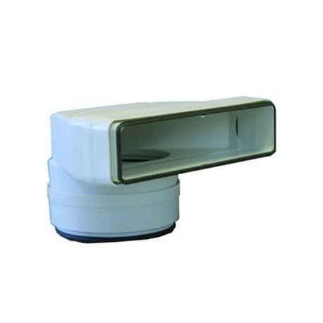 Coude mixte rectangulaire à joints CDMV 100 pour conduit PVC Rigide - Ultra-plat 55 x 110 mm