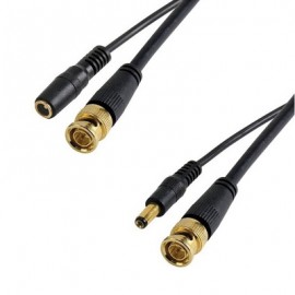 Cordon BNC + alimentation 12V - 20 mètres (Vidéo-surveillance)