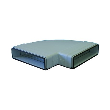 Coude 90° horizontal rectangulaire à joints CHRV 80 pour conduit PVC Rigide - Ultra-plat 40 x 110 mm