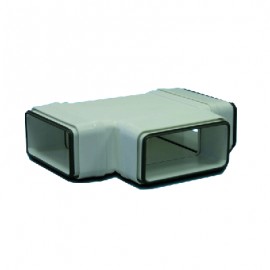 Té horizontal rectangulaire à joints THRV 100 pour conduit PVC Rigide - Ultra-plat 55 x 110 mm