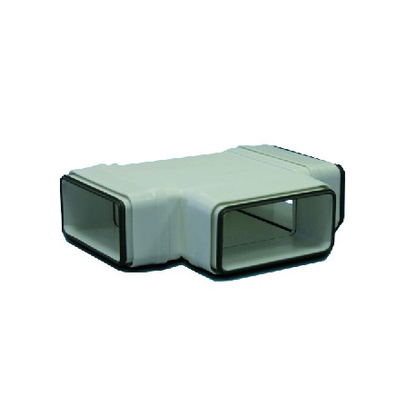 Té horizontal rectangulaire à joints THRV 100 pour conduit PVC Rigide - Ultra-plat 55 x 110 mm