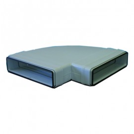 Coude 90° horizontal rectangulaire à joints CHRV 100 pour conduit PVC Rigide - Ultra-plat 55 x 110 mm
