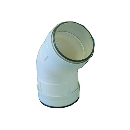 Coude circulaire 45° à joints CDCV 45/125 pour conduit PVC Rigide - Ø125mm