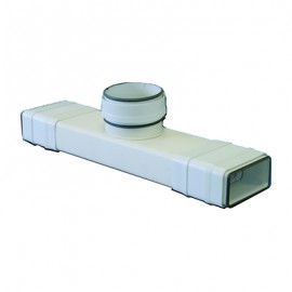 Té à joints TERV 125 pour conduit PVC Rigide - Ultra-plat 55 x 220 mm