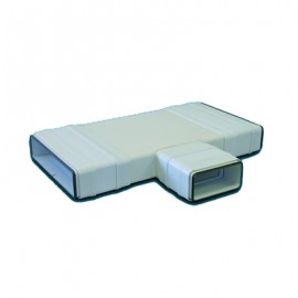 Réduction té horizontal à joints rectangulaire TRPV 125 pour conduit PVC Rigide - Ultra-plat 55 x 220 mm