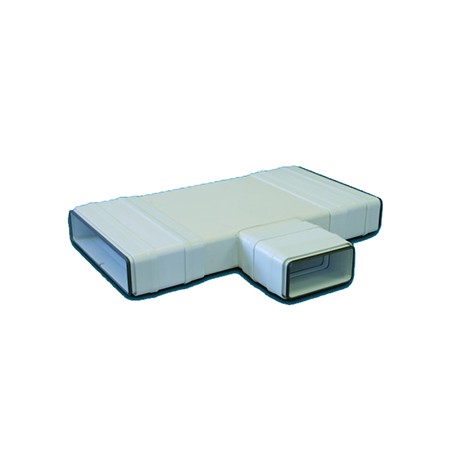 Réduction té horizontal à joints rectangulaire TRPV 125 pour conduit PVC Rigide - Ultra-plat 55 x 220 mm