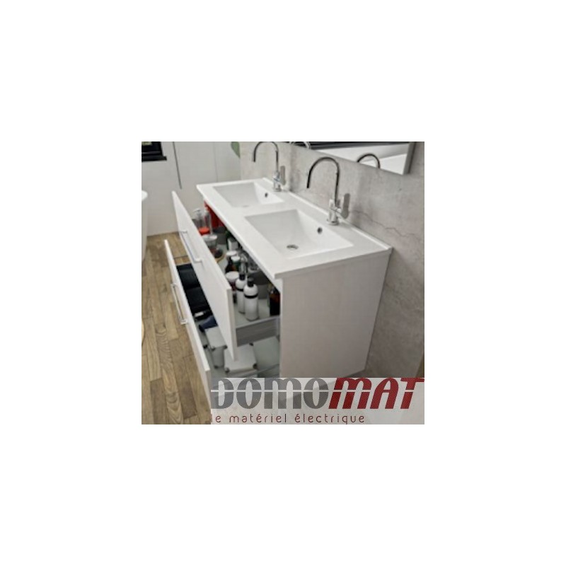 3071136 Aquance Plan 2 Vasques First Ceramique Blanc Brillant