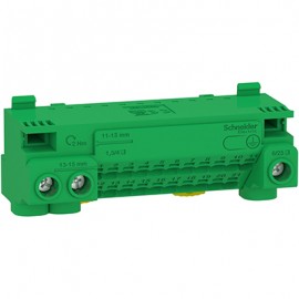 Bornier de terre Resi9 - 24 départs - 63A - Auto : 21x1,5² à 4²
