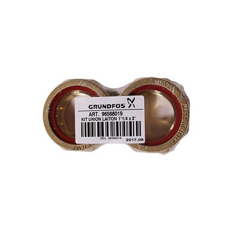 Jeu de raccords-unions laiton Grundfos - G1 1/4 - Rp 2