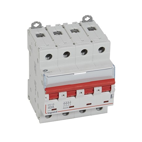 Interrupteur-sectionneur DX³-IS à déclenchement 4P - 400V~ - 40A - 4 modules
