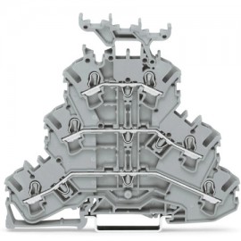 Lot de 50 bornes de passage à 3 étages - 2,5mm² - Push-In CAGE CLAMP®