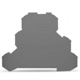 Lot de 25 plaques d'extrémité pour borne de passage - 0,8mm - Gris
