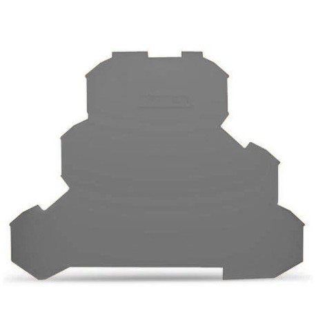 Lot de 25 plaques d'extrémité pour borne de passage - 0,8mm - Gris