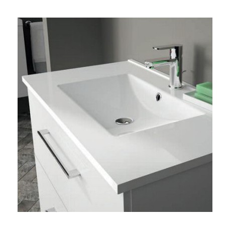 3071135 Aquance Plan Vasque First Ceramique Blanc Brillant