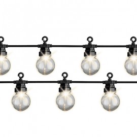 Guirlandes 20 LEDs - Sphériques - Blanc chaud - IP44