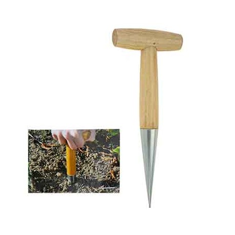 Plantoir - Manche bois - Pointe acier