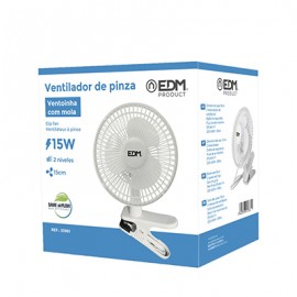 Ventilateur à pince - 15W - Blanc
