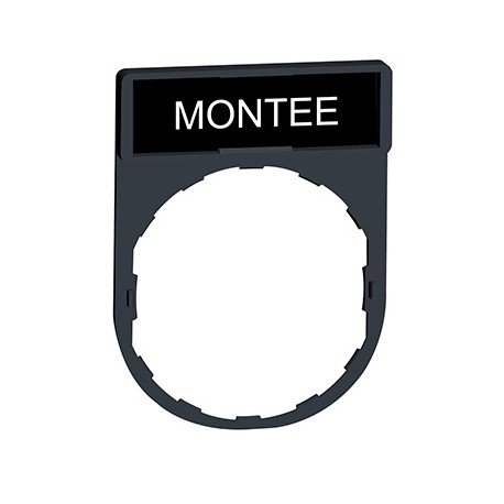 Porte étiquette  Harmony - plat 30x40 - pour étiquette 'MONTEE'  8x27 