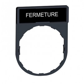 Porte étiquette  Harmony - plat 30x40 - pour étiquette 'FERMETURE'  8x27 