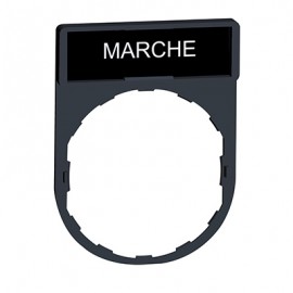 Porte étiquette  Harmony - plat 30x40 - pour étiquette 'MARCHE'  8x27 