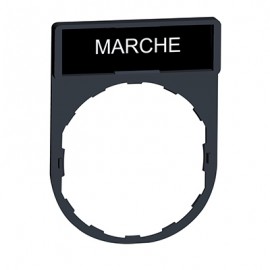 Porte étiquette Harmony - plat 30x40 - pour étiquette 'MARCHE' 8x27 