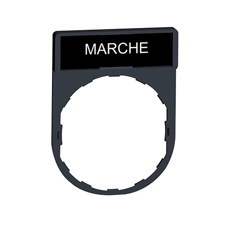 Porte étiquette Harmony - plat 30x40 - pour étiquette 'MARCHE' 8x27 