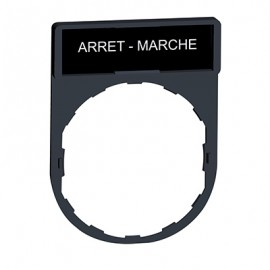 Porte étiquette Harmony - plat 30x40 - pour étiquette 'MARCHE-ARRET' 8x27
