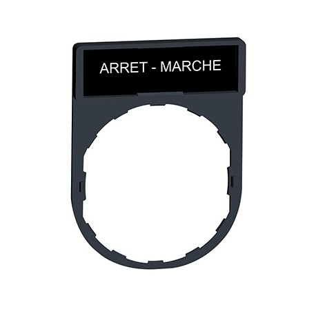 Porte étiquette  Harmony - plat 30x40 - pour étiquette 'MARCHE-ARRET'  8x27 
