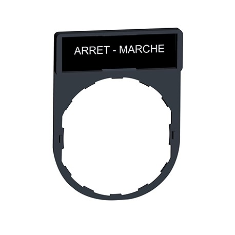 Porte étiquette Harmony - plat 30x40 - pour étiquette 'MARCHE-ARRET' 8x27