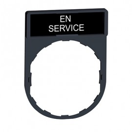 Porte étiquette Harmony - plat 30x40 - pour étiquette 'EN SERVICE' 8x27 