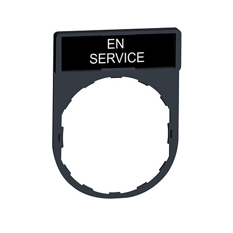 Porte étiquette Harmony - plat 30x40 - pour étiquette 'EN SERVICE' 8x27 