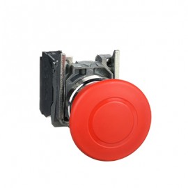 Bouton poussoir d'arrêt d'urgence Harmony - Pousser-tirer - Ø 22mm - XB4 - Rouge