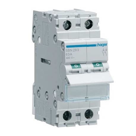 Interrupteur de coupure - 2P - 63A - 230V