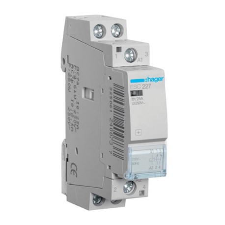 Contacteur - 2P - 230V - 25A - 1F+1O