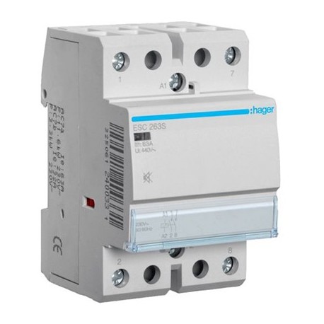 Contacteur silencieux - 2P - 230V - 63A - 2F