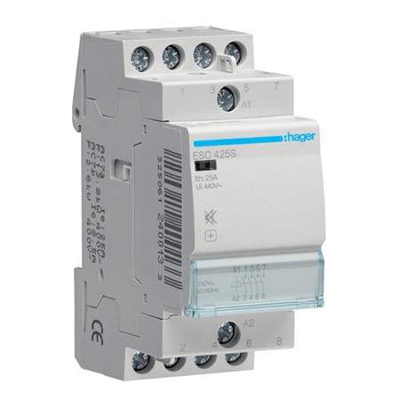 Contacteur silencieux - 4P - 230V - 25A - 4F