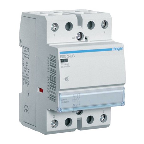 Contacteur silencieux à commande manuelle - 2P - 230V - 40A - 2F